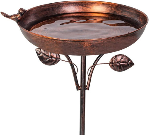 Tall metal bird bath - 38",