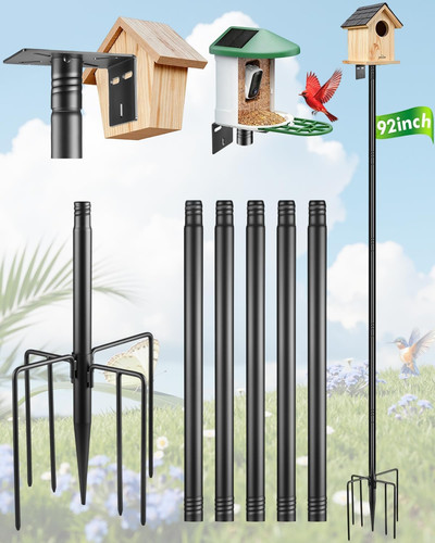 Adjustable bird feeder - feeder, pole