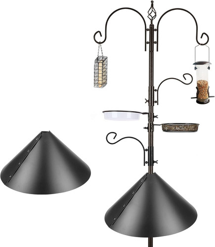 Bird feeder pole with squirrel - pole,